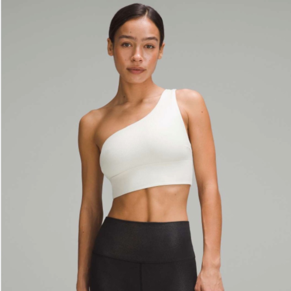 Lululemon Align Asymmetrical Ribbed Bra Bone size 6